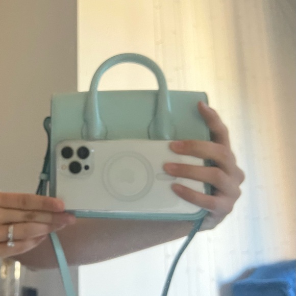 Strathberry baby blue mini purse w/ silver detail - Picture 10 of 10